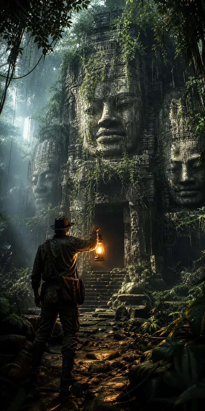 The lost temple in the jungle